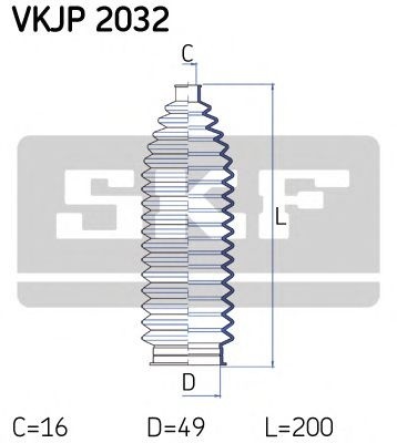 Ansamblu burduf, directie VW LT II platou / sasiu (2DC, 2DF, 2DG, 2DL, 2DM) (1996 - 2006) SKF VKJP 2032 piesa NOUA