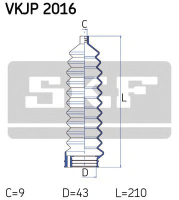 Ansamblu burduf, directie VW PASSAT Variant (3A5, 35I) (1988 - 1997) SKF VKJP 2016 piesa NOUA