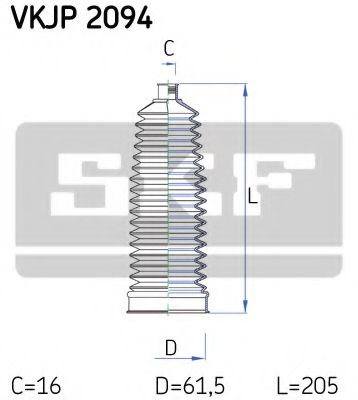 Ansamblu burduf, directie VW TRANSPORTER V caroserie (7HA, 7HH, 7EA, 7EH) (2003 - 2016) SKF VKJP 2094 piesa NOUA