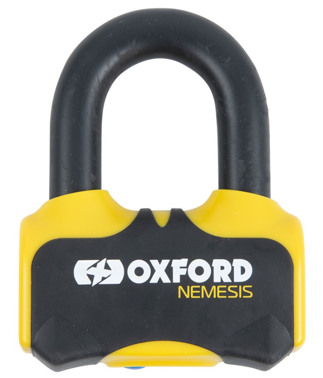 Antifurt Blocator Disc Frana Moto Oxford Nemesis 16mm Disc Lock Galben LK471