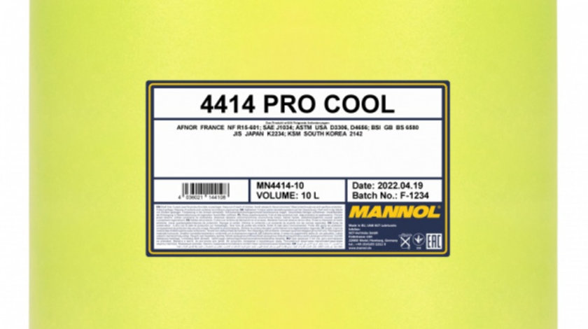 Antigel Moto Mannol Pro Cool 10L MN4414-10