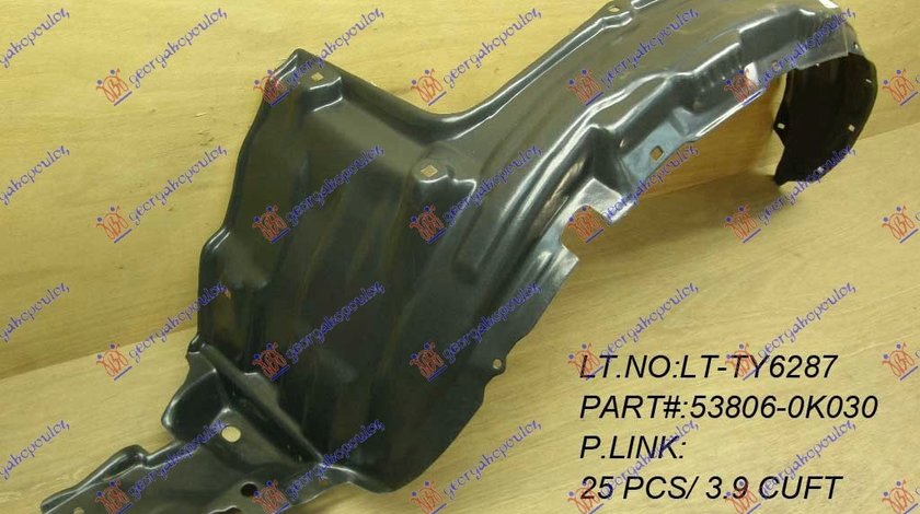 Aparatoare Noroi/Carenaj Aripa Stanga Fata De Plastic Toyota HiLux 2005-2006-2007-2008-2009