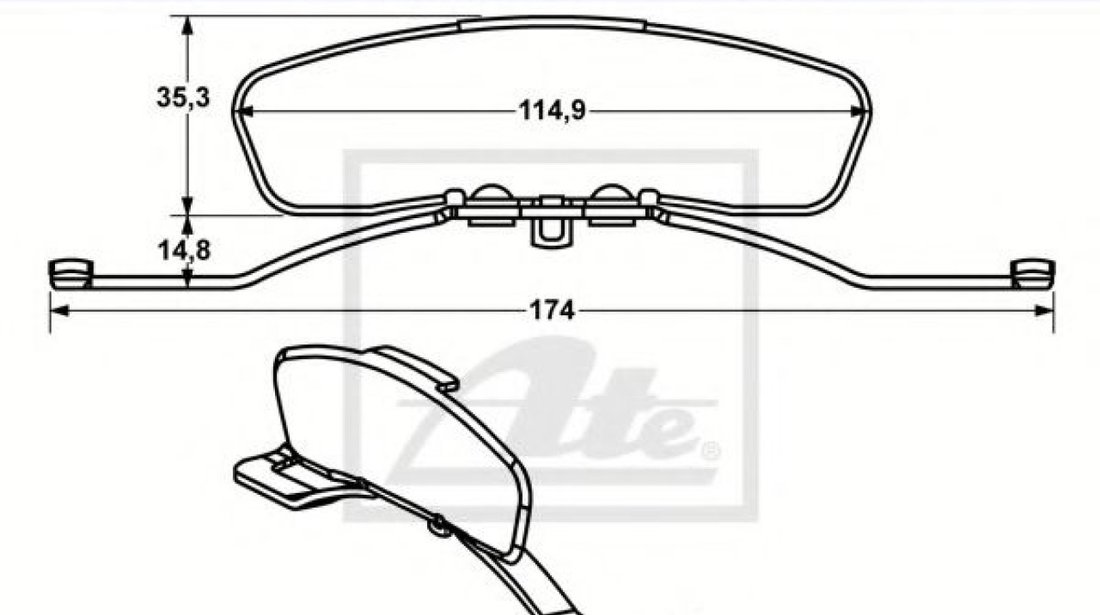 Arc, etrier frana AUDI A4 Cabriolet (8H7, B6, 8HE, B7) (2002 - 2009) ATE 11.8116-0006.2 piesa NOUA