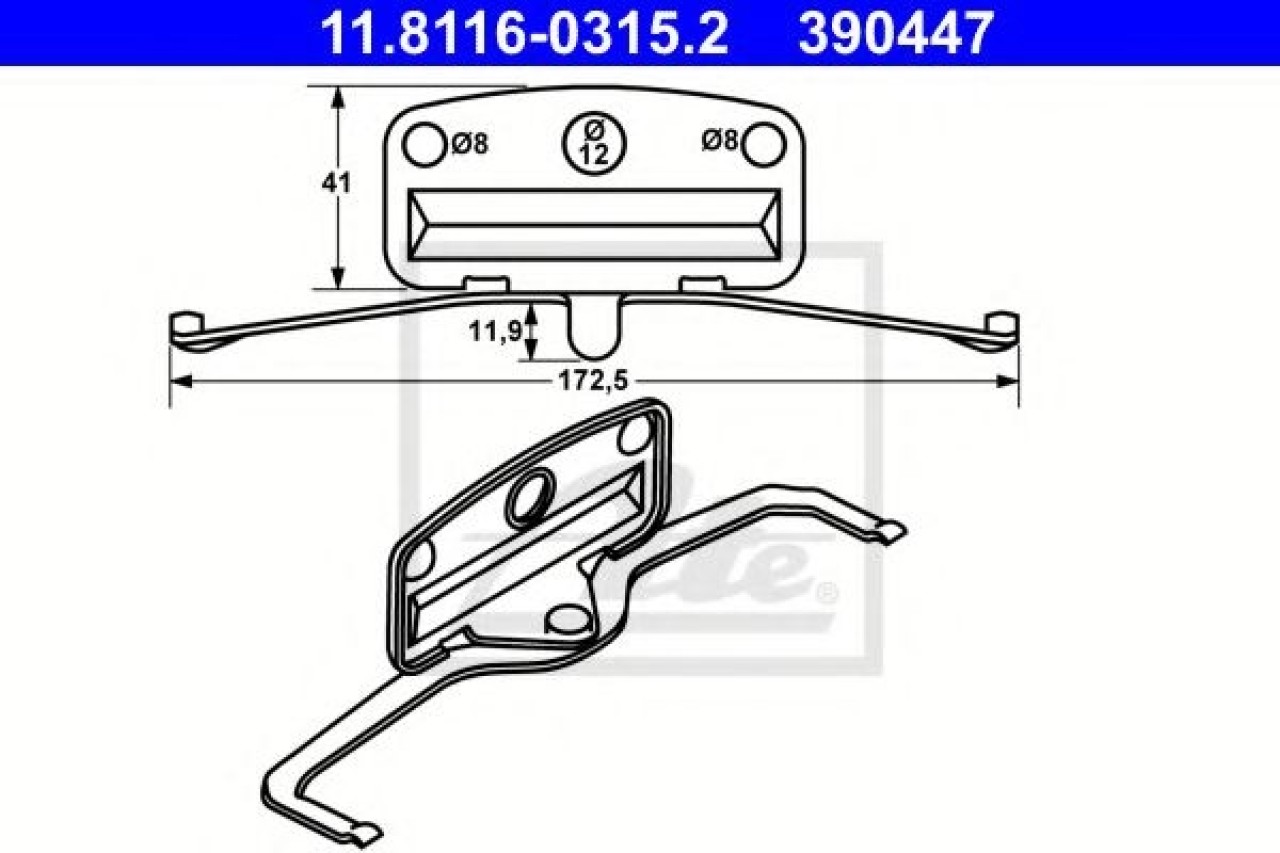 Arc, etrier frana BMW Seria 3 Cupe (E92) (2006 - 2013) ATE 11.8116-0315.2 piesa NOUA