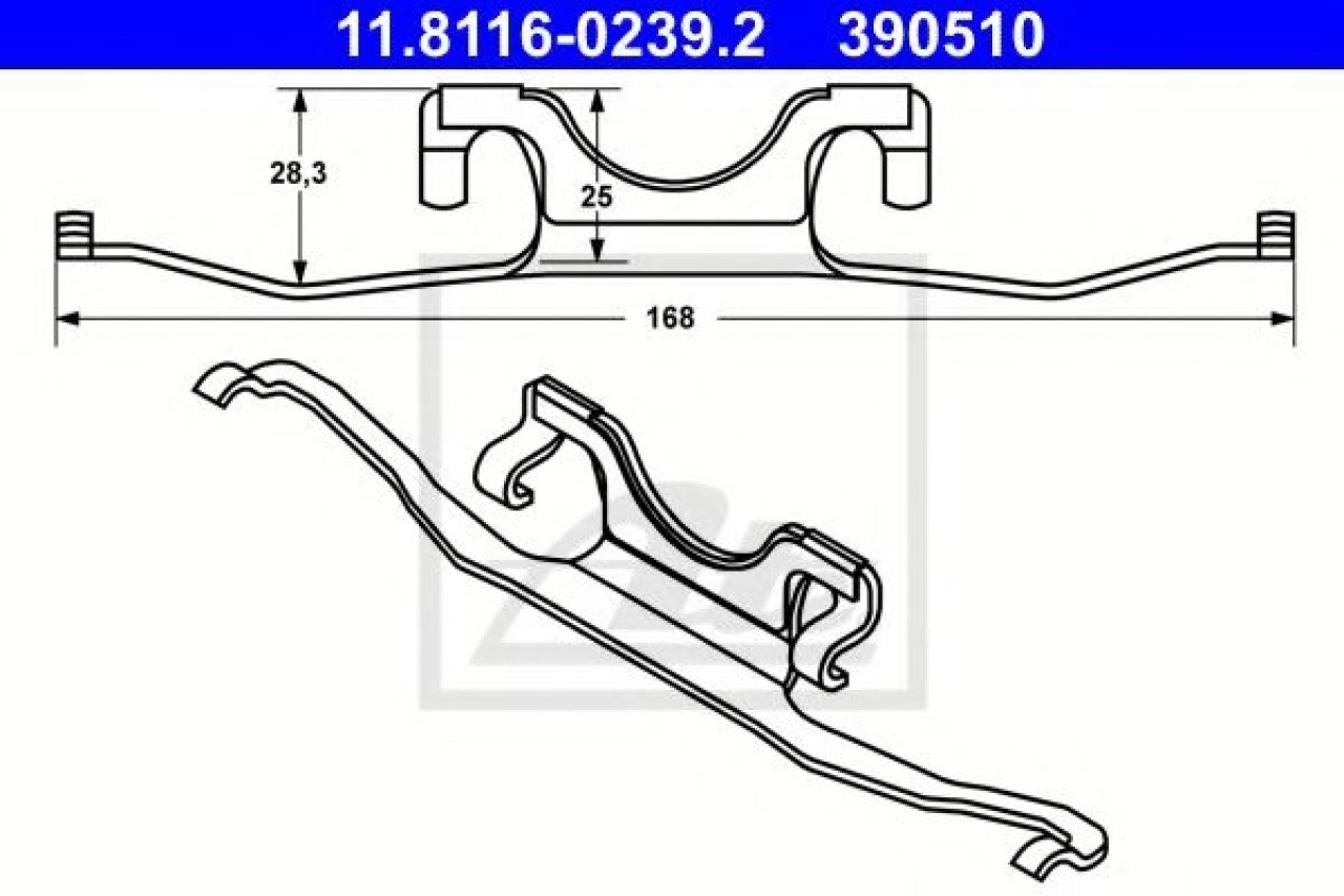 Arc, etrier frana BMW Seria 5 (E39) (1995 - 2003) ATE 11.8116-0239.2 piesa NOUA