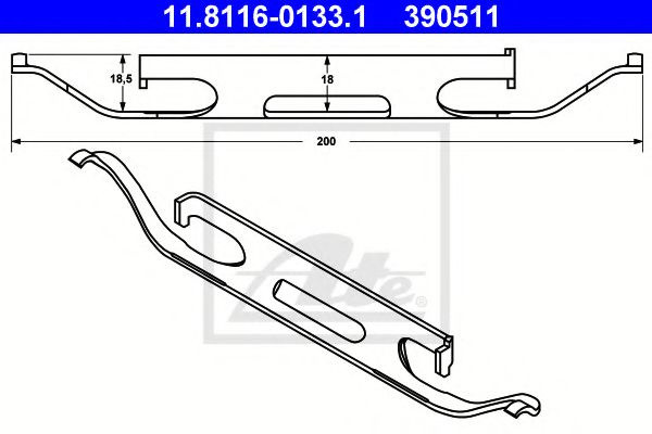 Arc, etrier frana BMW Seria 7 (E38) (1994 - 2001) ATE 11.8116-0133.1 piesa NOUA