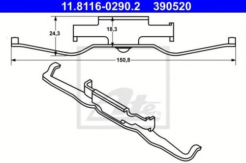 Arc, etrier frana BMW X5 (E53) (2000 - 2006) ATE 11.8116-0290.2 piesa NOUA