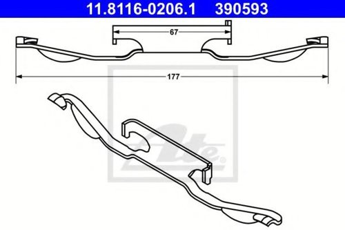 Arc, etrier frana FORD MONDEO IV Turnier (BA7) (2007 - 2016) ATE 11.8116-0206.1 piesa NOUA