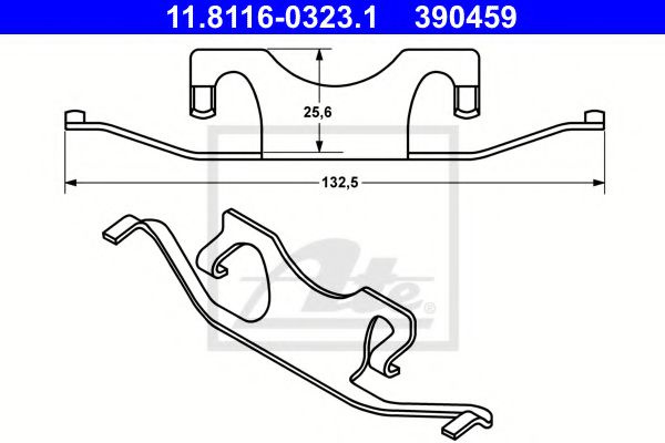 Arc, etrier frana MERCEDES E-CLASS T-Model (S211) (2003 - 2009) ATE 11.8116-0323.1 piesa NOUA