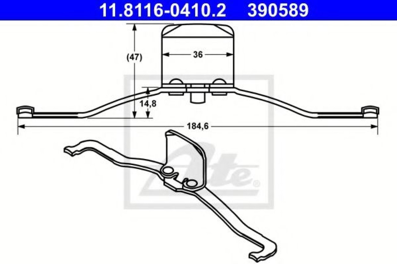 Arc, etrier frana OPEL VECTRA C Combi (2003 - 2016) ATE 11.8116-0410.2 piesa NOUA