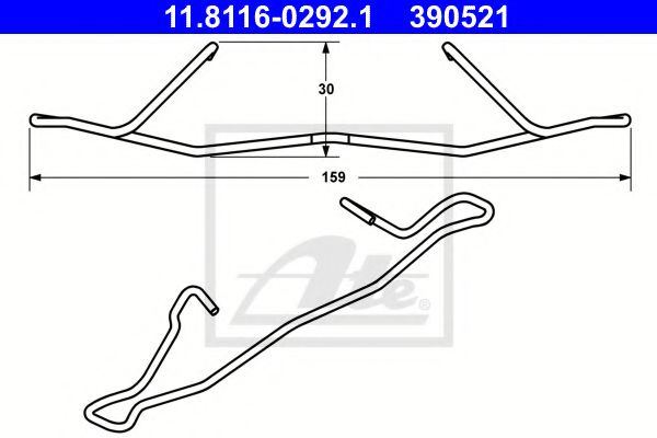 Arc, etrier frana OPEL ZAFIRA B (A05) (2005 - 2016) ATE 11.8116-0292.1 piesa NOUA