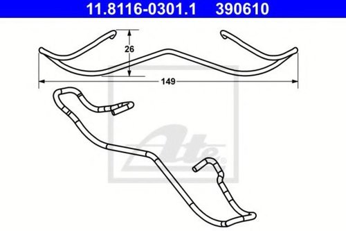 Arc, etrier frana RENAULT LAGUNA II (BG0/1) (2001 - 2016) ATE 11.8116-0301.1 piesa NOUA