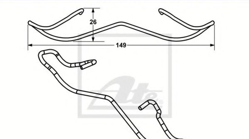 Arc, etrier frana RENAULT LAGUNA III Grandtour (KT0/1) (2007 - 2016) ATE 11.8116-0301.1 piesa NOUA