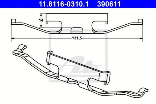 Arc, etrier frana VW TRANSPORTER V bus (7HB, 7HJ, 7EB, 7EJ, 7EF, 7EG, 7HF, 7EC) (2003 - 2016) ATE 11...