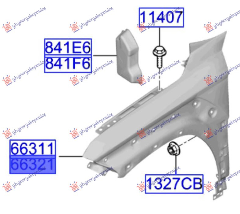 Aripa dreapta fata Hyundai Kona Electric 2023- NOUA 66321-BE000