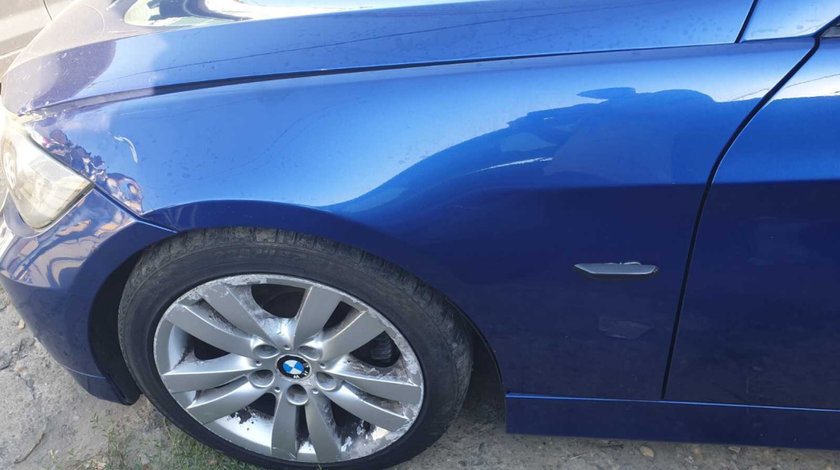 Aripa Stanga Fata cu Defect BMW Seria 3 E90 E91 2004 - 2011 Culoare Montegoblau Metallic Toledoblau A51/5 [C0897]