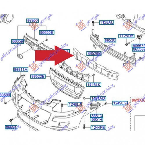 Armatura Bara Spate - Renault Scenic/Grand Scenic 2012 , 850420002r