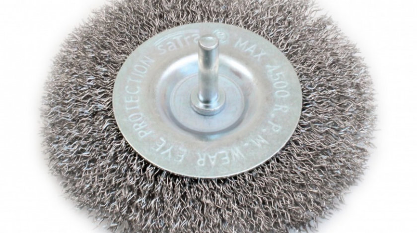 AT-S-100SB6 Perie tip disc din sarma cu tija 100x6mm