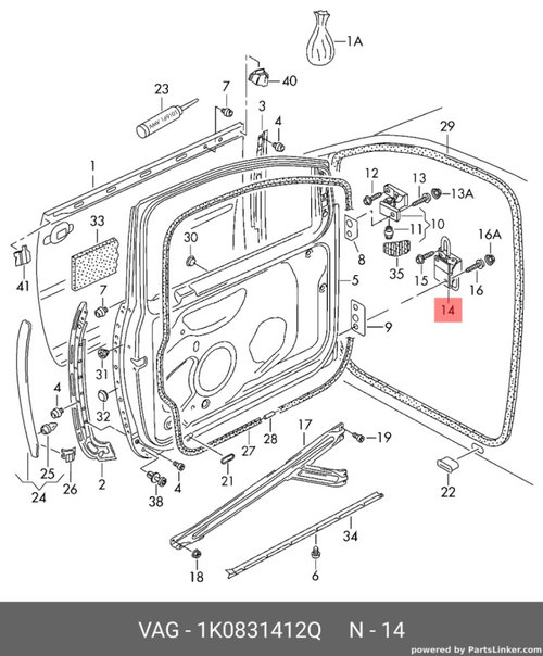 Balama usa 1K0831411Q Vw Golf 5 combi TDI 2007 BLS OEM 1K0831412Q