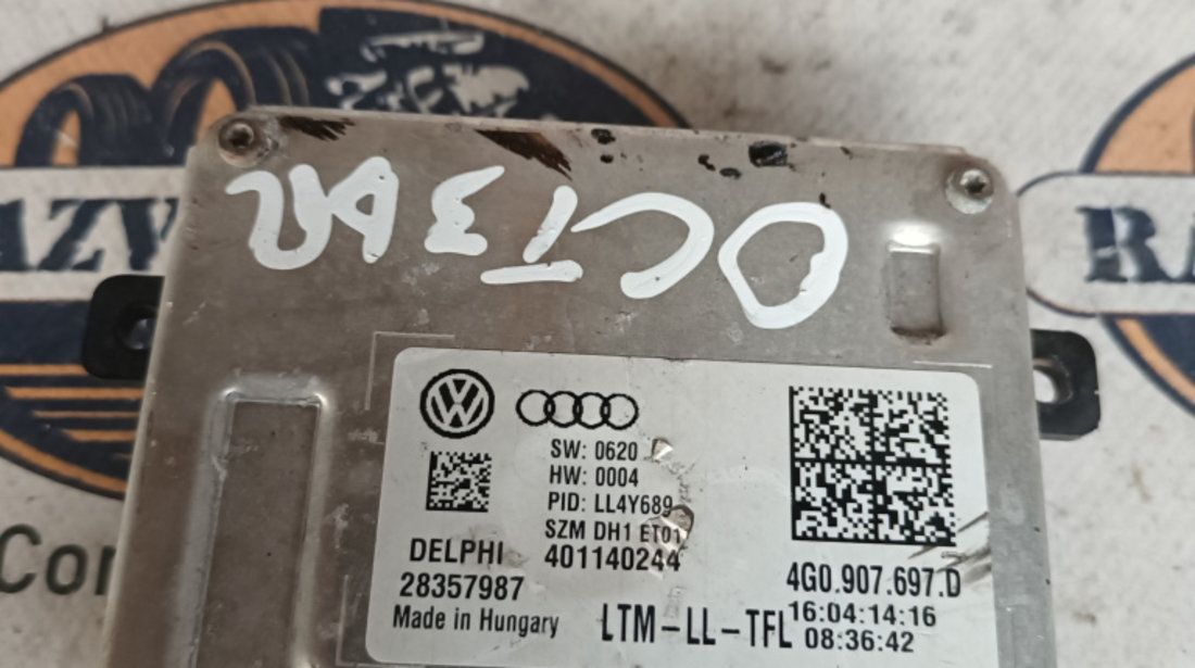 Balast xenon dreapta Skoda Octavia 3, 4G0907697D