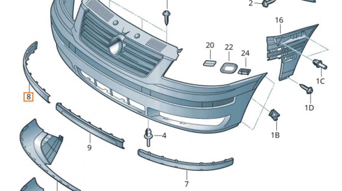 Bandou Bara Fata Dreapta Oe Seat Alhambra 1 2001-2010 7M7807718BB41