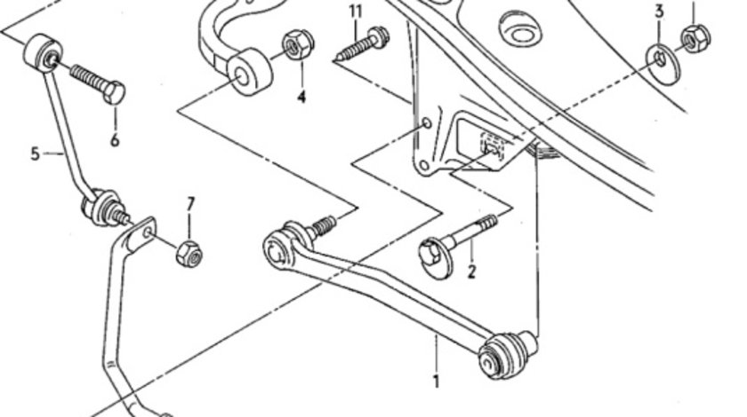 Bară stabilizatoare spate Audi A6 4B C5