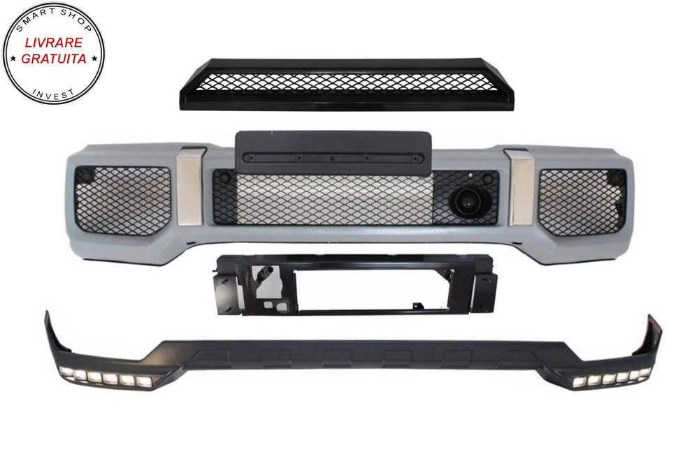 Bara Fata cu Extensie LED DRL si Prelungire superioara Mercedes G-Class W463 (1989- livrare gratuita