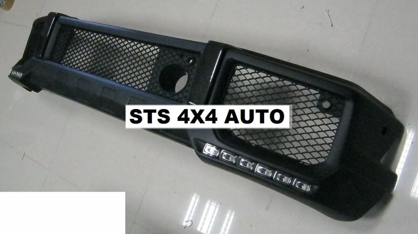 BARA FATA+SPOILER FATA CU LUMINI DE ZI MERCEDES G-CLASS W463 1989-2012 G63 DESIGN