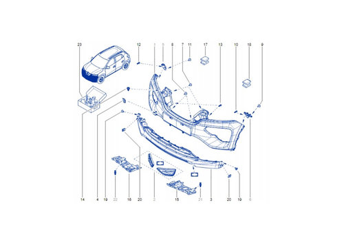 Bara protectie fata Dacia Spring NOUA 620228950R OE