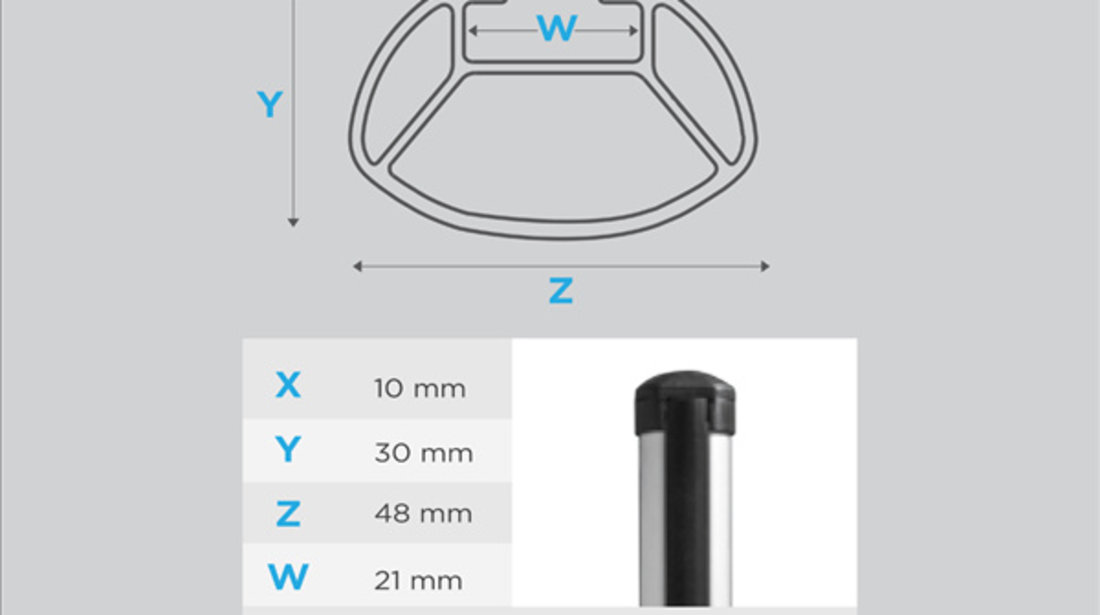 Bare transversale Menabo Tema Aluminiu pentru Mercedes CLA Shooting Brake (X117), 5 usi, model 2015+