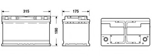 Baterie de pornire AUDI A7 Sportback (4GA, 4GF) (2010 - 2016) EXIDE EK800 piesa NOUA