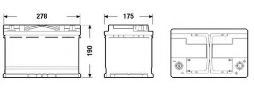 Baterie de pornire CHEVROLET CRUZE (J300) (2009 - 2016) EXIDE EK700 piesa NOUA