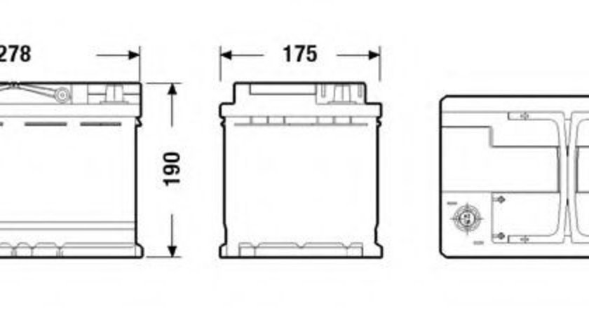 Baterie de pornire CITROEN C-ELYSEE (2012 - 2016) EXIDE EK700 piesa NOUA