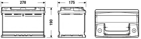 Baterie de pornire CITROEN C5 II (RC) (2004 - 2016) EXIDE _EC700 piesa NOUA