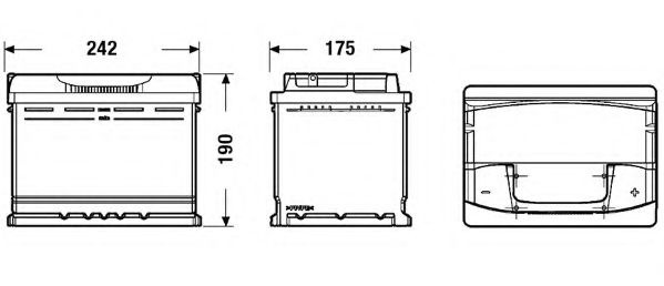 Baterie de pornire FIAT ALBEA (178) (1996 - 2009) EXIDE EA640 piesa NOUA