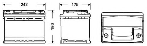 Baterie de pornire FIAT CROMA (154) (1985 - 1996) EXIDE EC550 piesa NOUA