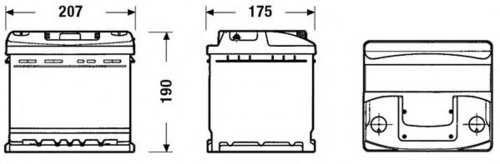 Baterie de pornire FIAT FIORINO (147) (1980 - 1993) EXIDE EC440 piesa NOUA