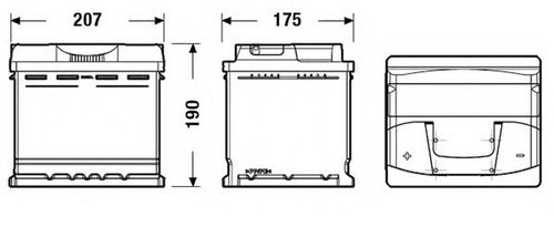 Baterie de pornire FIAT FIORINO Pick up (147) (1977 - 1988) EXIDE EB501 piesa NOUA