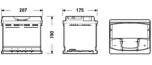 Baterie de pornire FIAT MAREA Weekend (185) (1996 - 2007) EXIDE EA530 piesa NOUA