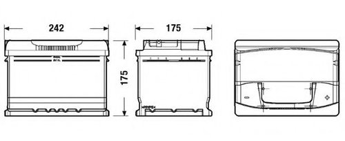 Baterie de pornire FORD COURIER (F3L, F5L) (1991 - 1996) EXIDE EA612 piesa NOUA