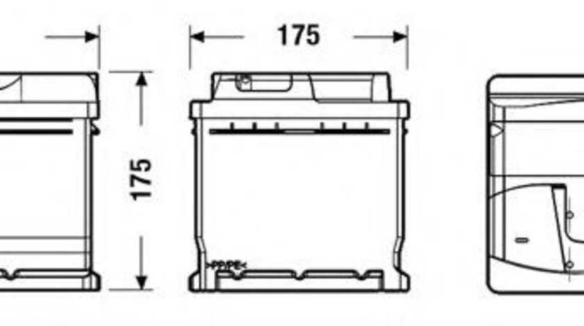 Baterie de pornire FORD COURIER (F3L, F5L) (1991 - 1996) EXIDE EB602 piesa NOUA