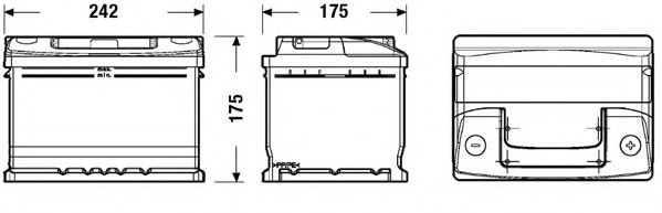 Baterie de pornire FORD COURIER (JV) (1998 - 2016) EXIDE EC542 piesa NOUA