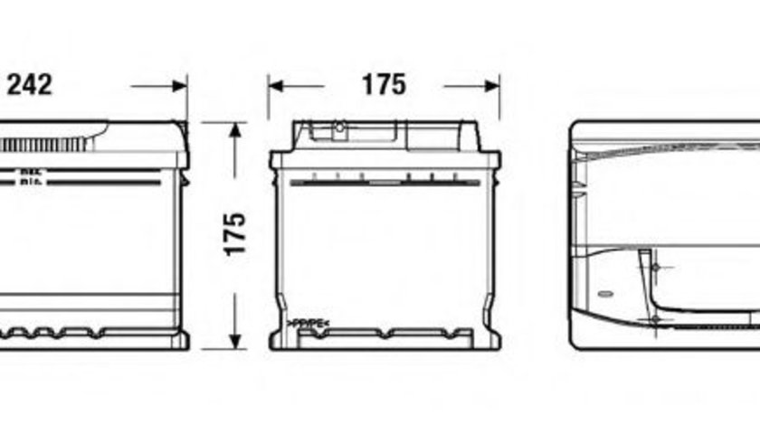 Baterie de pornire FORD FUSION (JU) (2002 - 2012) EXIDE EA612 piesa NOUA