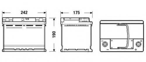 Baterie de pornire KIA CEED SW (ED) (2007 - 2012) EXIDE EL600 piesa NOUA