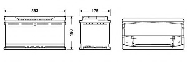 Baterie de pornire LAND ROVER RANGE ROVER SPORT (LS) (2005 - 2013) EXIDE _EA1000 piesa NOUA