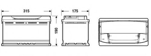 Baterie de pornire NISSAN PRIMASTAR bus (X83) (2001 - 2016) EXIDE EA900 piesa NOUA