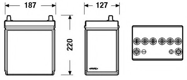 Baterie de pornire TOYOTA AURIS (NRE15, ZZE15, ADE15, ZRE15, NDE15) (2006 - 2012) EXIDE EB356 piesa NOUA