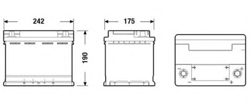 Baterie de pornire VW GOLF SPORTSVAN (AM1) (2014 - 2016) EXIDE EK600 piesa NOUA