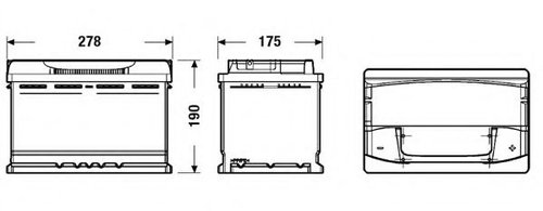 Baterie de pornire VW JETTA III (1K2) (2005 - 2010) EXIDE EA770 piesa NOUA