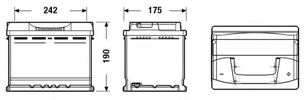 Baterie de pornire VW LT II bus (2DB, 2DE, 2DK) (1996 - 2006) EXIDE EB620 piesa NOUA